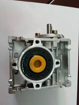 

5:1-100:1 NRV50 shaft input worm gear reducer, input hole 14mm output hole 25mm, hand crank turbine reducer