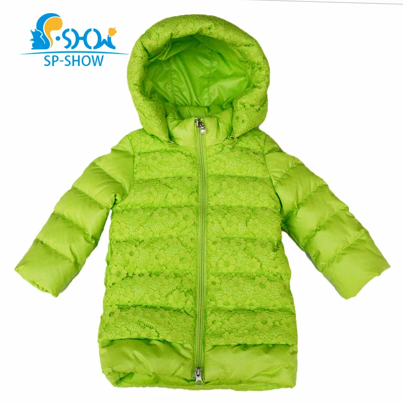 

2018 SP-SHOW Children Winter Outwear Hooded Fashion Jacket Girl Coats Girl Clothing Down And Parkas For2-6 Solid 76041