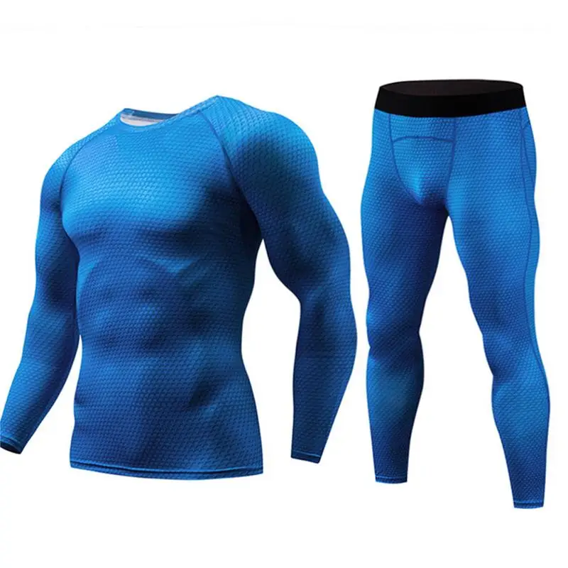 

2019 Summer Running Clothes Men's Compression Tight-fitting Quick-drying Fitness Jogging Training Sports Suit