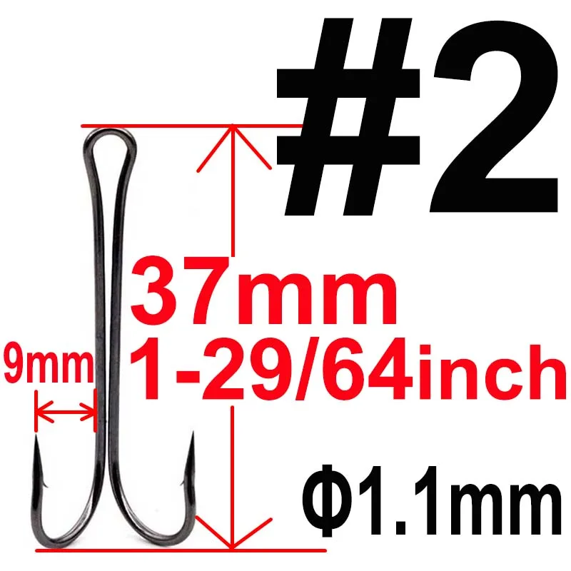 20 шт. длинный хвостовик двойной крючок рыболовные крючки для завязывания мушек duply крючок для джига окуня рыболовные снасти для мягкой приманки - Цвет: 2