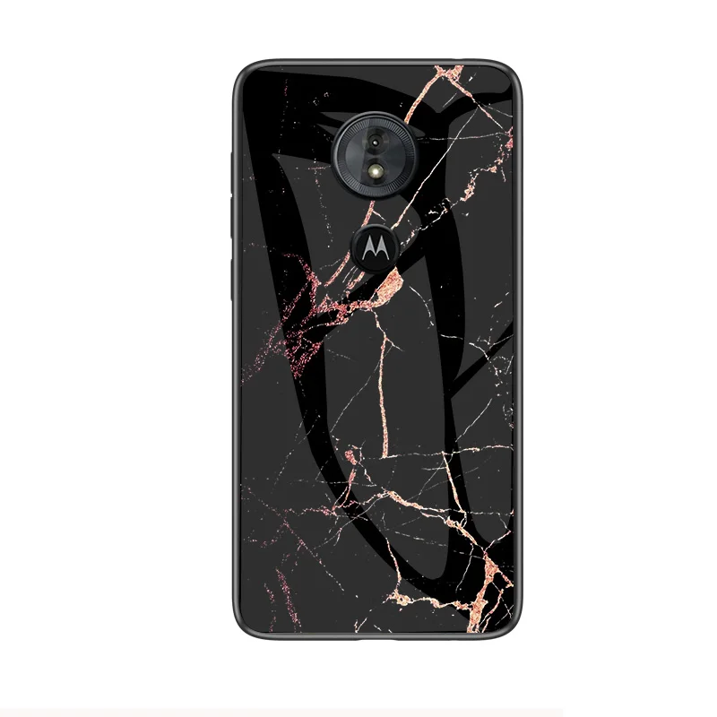 Роскошные Чехлы из закаленного стекла для Motorola Moto G5s G6 Plus Play Marble задняя крышка Google