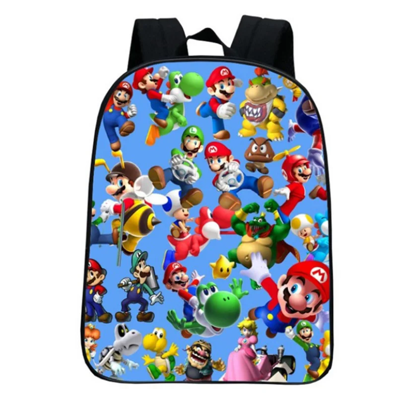 3 шт./компл. модная школьная сумка для мальчиков и девочек, рисунки из мультфильмов, Mario Bros Sonic зубная щётка печать школьная сумка дети рюкзак Повседневное сумка