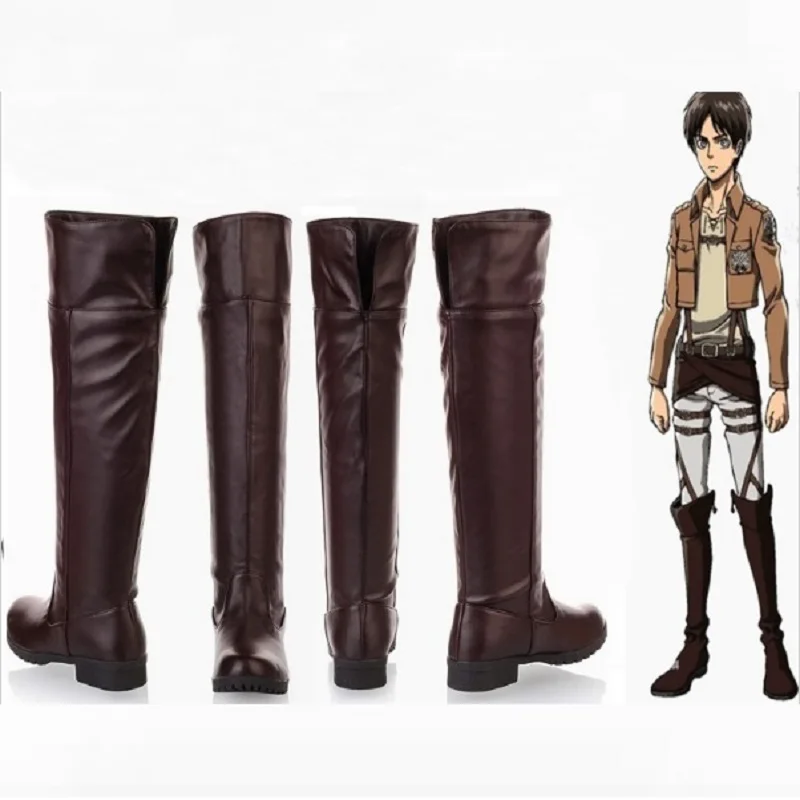 

attack on titan shingeki no kyojin ackerman levi Eren Jaeger mikasa Scouting Legion cosplay costume adult Men women shoes boots