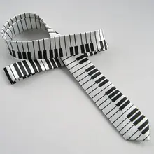 Для мужчин, черные и белые пианино Галстук Классический мужской галстук из ткани, тонкие, обтягивающие, музыка галстук-бабочка