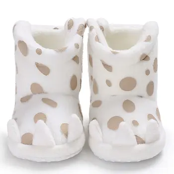 

Baby Girl Boots Brand Newborn Infant Shoes Dots Monster Claw Shaped Baby Winter Warm booties