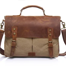 Nesitu Винтаж Crazy Horse кожа холст кофе голубой синий серый хаки зеленый для женщин мужчин портфель сумки портфель M1807