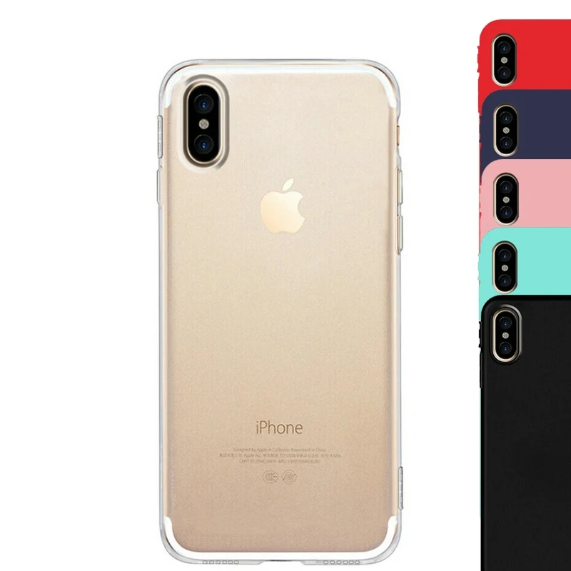 

5 Pcs/Lot Wholesale Clear Transparent TPU Soft Silicone Case For iPhone XS Max XR X 7 8 Plus 6S 6 Protective Cover