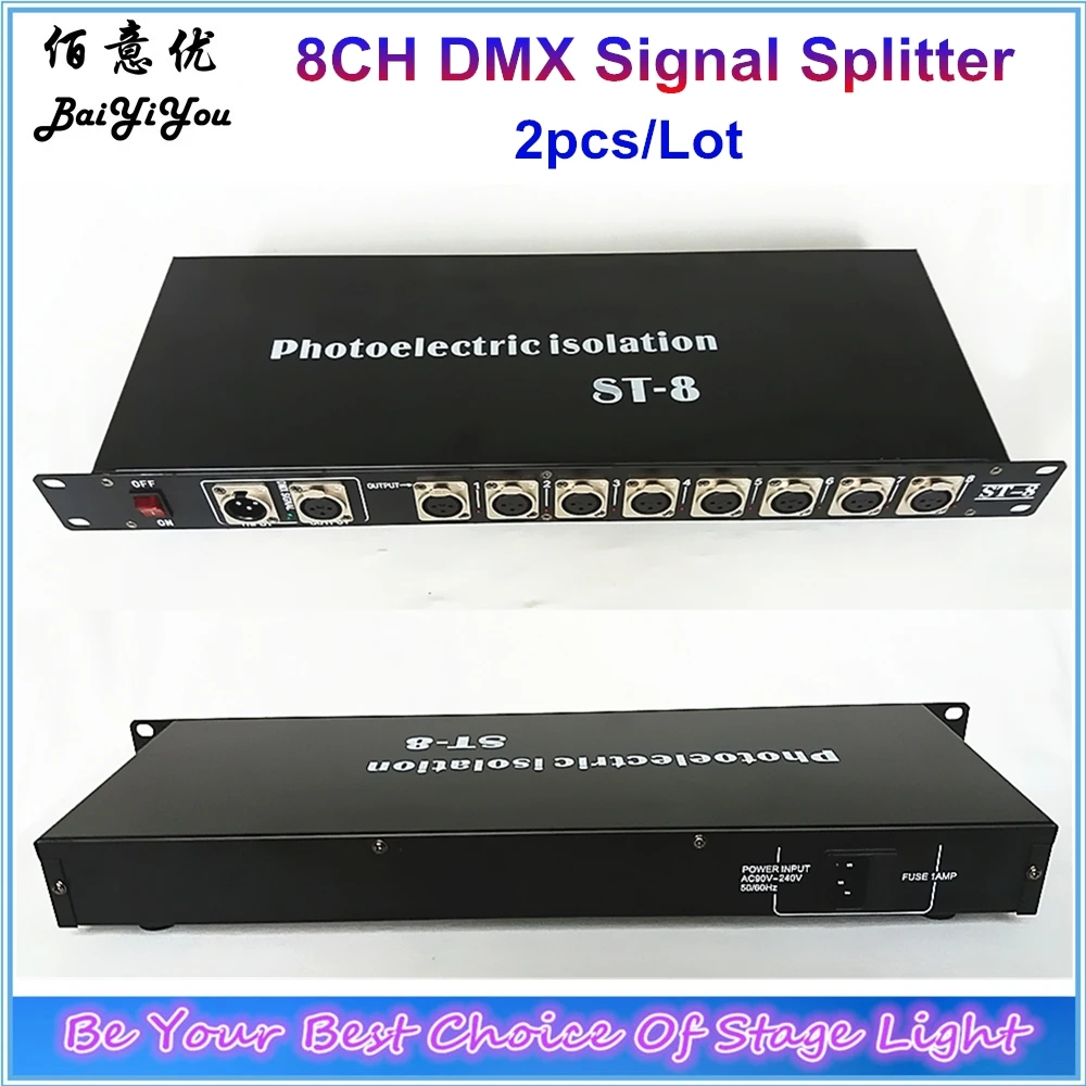Best Quality 8CH DMX Splitter DMX512 Stage Light Signal Amplifier ...