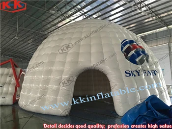 

Inflatable vaulted inflatable double door tent Businesses brand display of white tents Factory customization in China