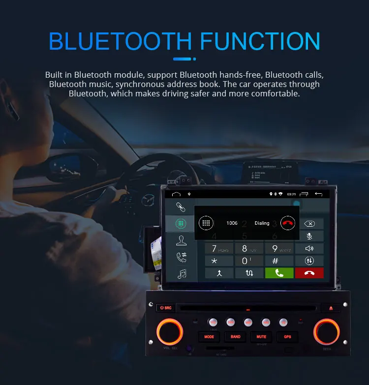 Sale LJHANG 1 Din Android 9.0 Car DVD Player for Citroen C5 2005-2012 Stereo GPS Navigation multimedia Player 1 Din Car Radio USB RDS 7