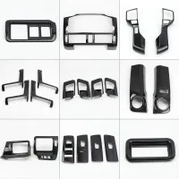 LHD! ABS Car Inner Accessories Dashboard Console Cover Trim Decoration Kit 21PCS For Toyota 4Runner - Название цвета: Черный