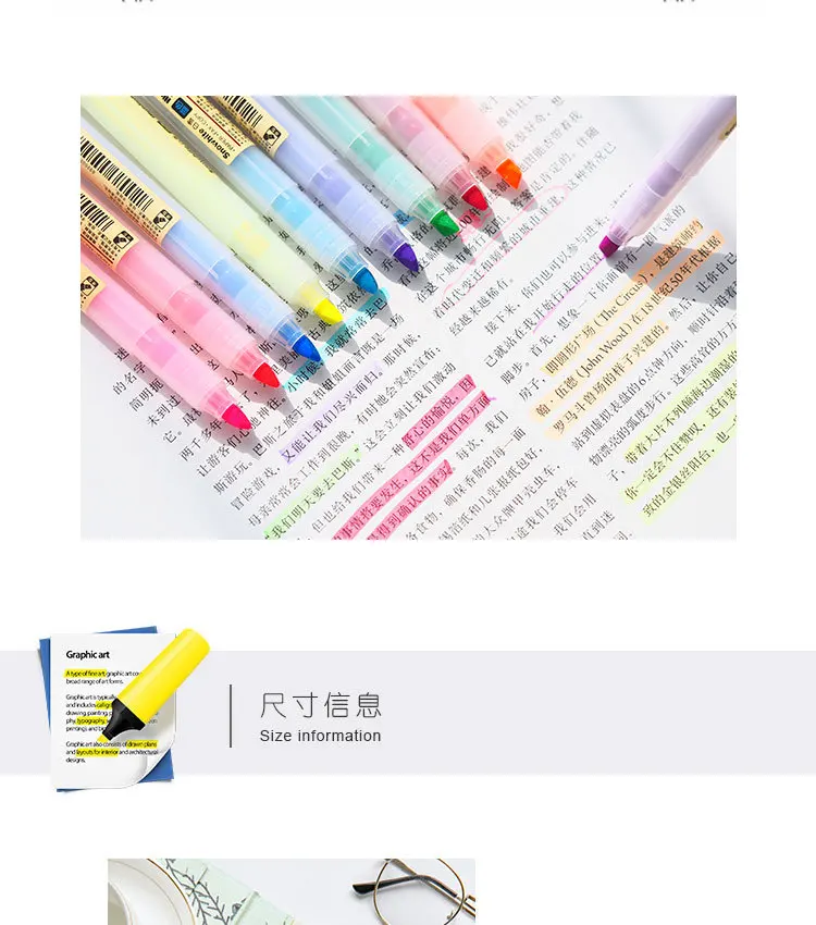 10 цветов, милые маркеры с граффити, маркеры для творчества, Kawaii, акварельные ручки для рисования, корейские канцелярские принадлежности, школьные принадлежности