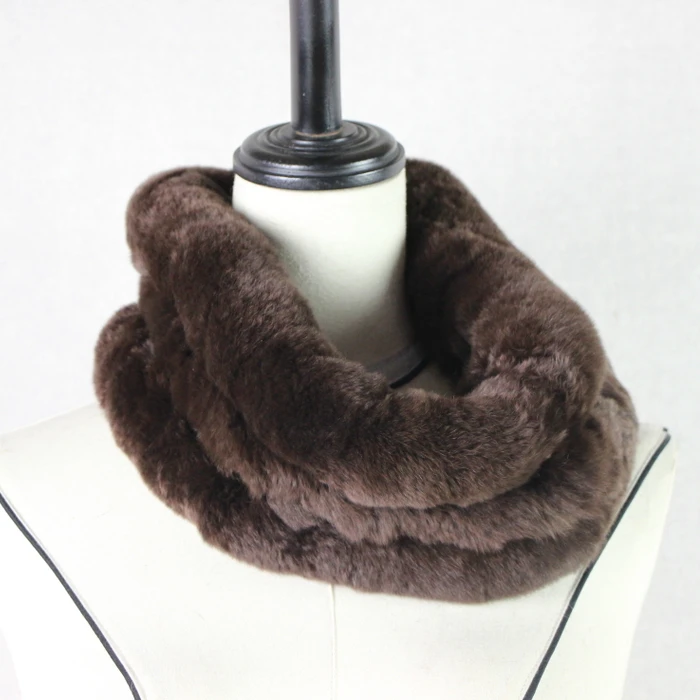 

Real rex Rabbit Fur stole Wrap Muffler loop infinite Winter womens rex rabbit fur scarf shawl neckerchief free shipping
