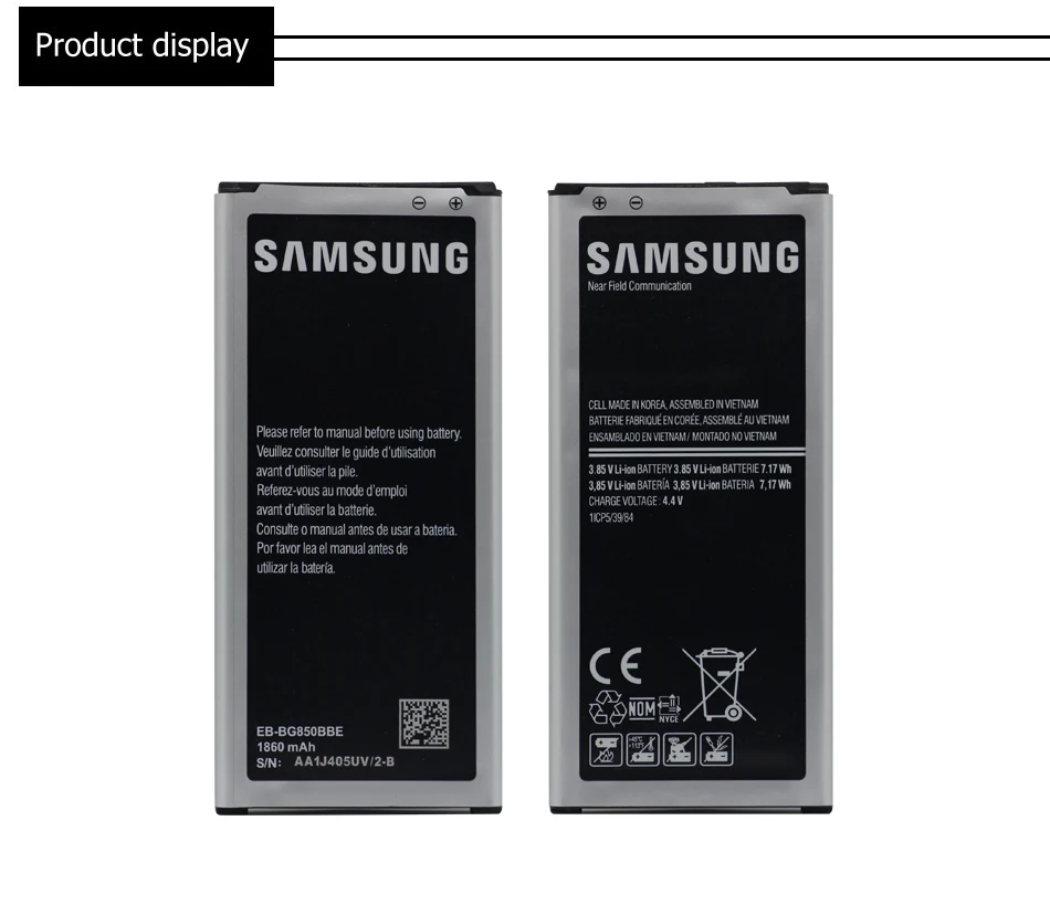 Samsung Сменный аккумулятор для телефона EB-BG850BBE 1860 мАч для samsung GALAXY Alpha G850 G8508S G850A G850F G850K G850Y G8509V NFC