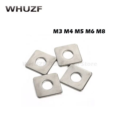 Kopen M3 M4 M5 M16 304 Roestvrij Stalen Vierkante Pakking, Vierkante Platte Pad, Vierkante Ringen, vliesgevel met Vierkante Pad