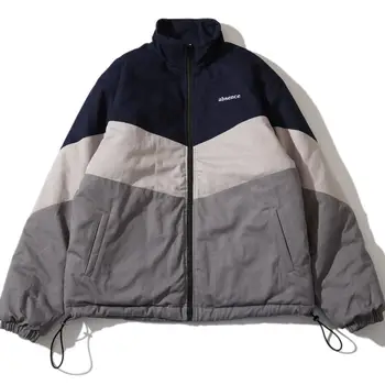 

Europe America Hip Hip kanye Fashion ABSENCE Embroidery Women Men Cotton Padded Jacket Coat OVERSIZE Zipper Winter Warm Jackets