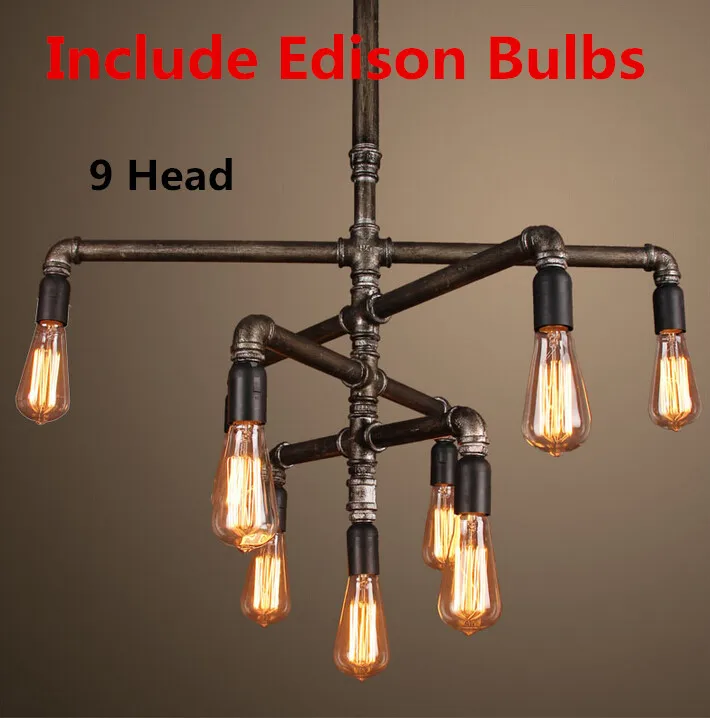 Nordico RH LOFT Pendant Lights American Vintage Industrial Pipes Lamp Hanging Coffee Bar Cloth Store Creative Fixtures Bulb E27 Wholesale Lights & Lighting