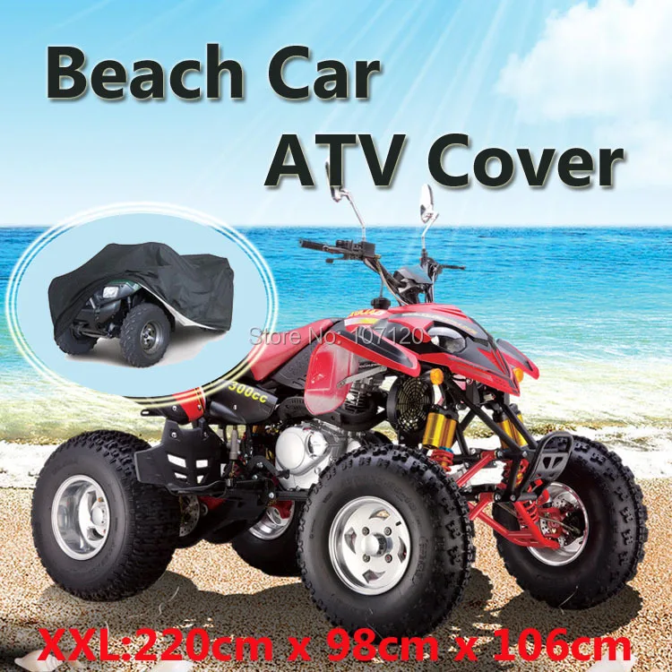 Универсальный чехол для квадроцикла пляжный мотоцикл автомобильные чехлы водонепроницаемый пылезащитный размер XXL 220x98x106 см устойчив к воде/теплу/УФ