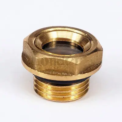 

M16x1.5mm Metric Male Brass Oil Level Sight Glass Window Hex Head For Air compressor Gearbox