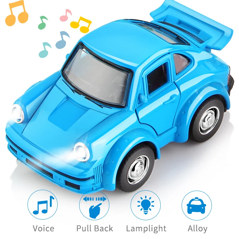 

Pull Back Alloy Mini Car Vehicle Diecast Music Light Doors Opened Small Cars Model Brinquedos for Kids Best Birthday Gift Funny