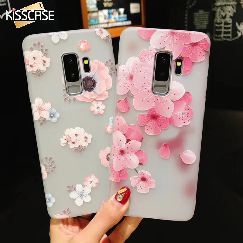 

KISSCASE Flower silicone case for Samsung A5 A3 A7 2017 A8 2018 Girly Cover Soft Silicone Case For Samsung J3 J5 J7 2017 Fundas