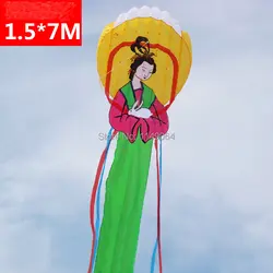 Бесплатная доставка, Высокое качество 7 м Китайский традиционный воздушных змеев с ручкой линии простое управление летать выше открытый