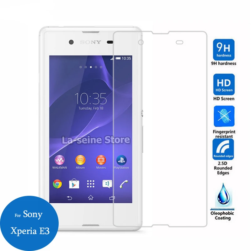 

Tempered Glass For Sony Xperia E3 E 3 Screen Protector 9H Safety Protective Film On D2202 D2203 D2206 D2212 D2243 Dual 4.5'