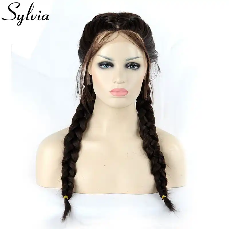 Sylvia Natural Hairline Brown Ponytail Synthetic Lace Front