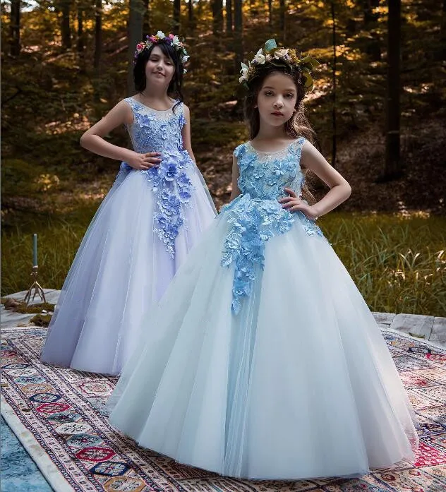 Flower Girl Dress Beaded Appliques Bow Tulle Ball Gown Pageant Gowns Hot Sale High Quality with Tiered Vestidos Longo New 0-16Y цена Flower Girl Dress Beaded Appliques Bow Tulle Ball Gown Pageant Gowns Hot Sale High Quality with Tiered Vestidos Longo New 0-16Y цены онлайн
