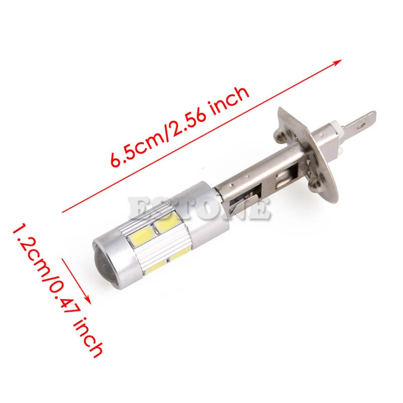 1 шт. 5630 SMD 10 светодиодный H1 ламповый светильник Brouillard Ampoule Phare DC 12V