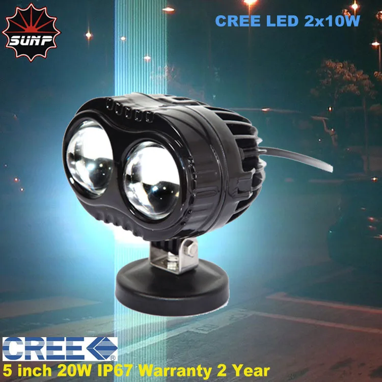

CREE XM-L 2x10W LED external headlight for AWD 4x4 offroad atv suv pickup desert driving tractor truck Motorcycle work light