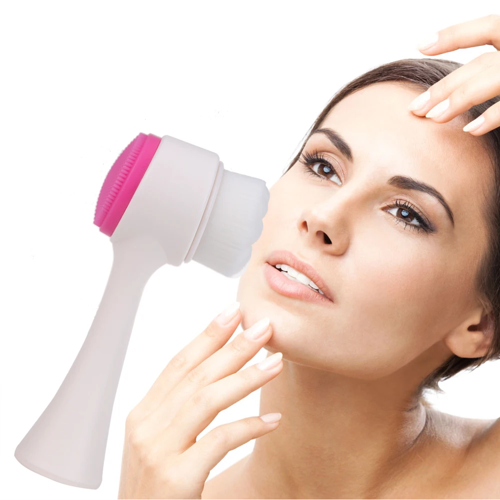Multifunction Double-Sided Facial Cleansing Brush Face Skin Care Washing Deep Cleaning Brush Soft Scrub Face Massage Tool 13 Multifunction Double-Sided Facial Cleansing Brush Face Skin Care Washing Deep Cleaning Brush Soft Scrub Face Massage Tool 13