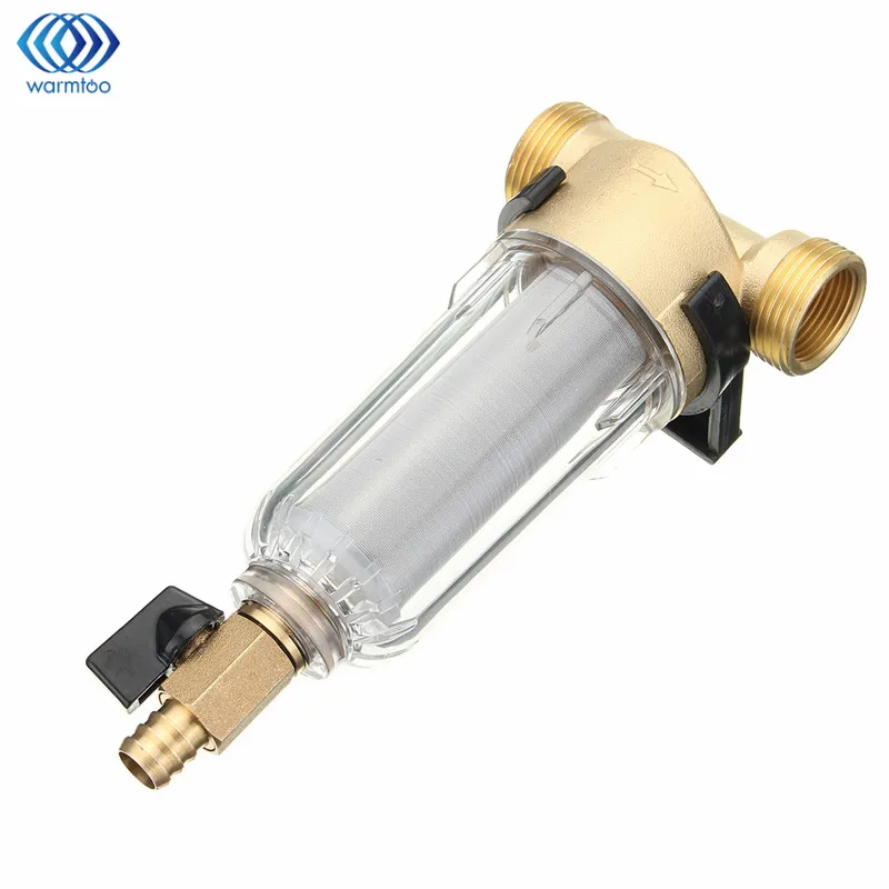 Pre-filter In Water Filter Brass Siphon Backwash Water Purifier Washable 3/4 Pre-filter In Water Filter Brass Siphon Backwash Water Purifier Washable 3/4