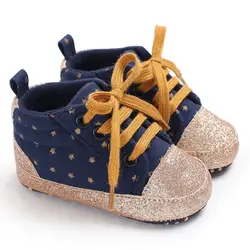 Новая парусиновая детская спортивная обувь для девочек и мальчиков, обувь для новорожденных, детские ходунки, мягкая подошва, Нескользящие