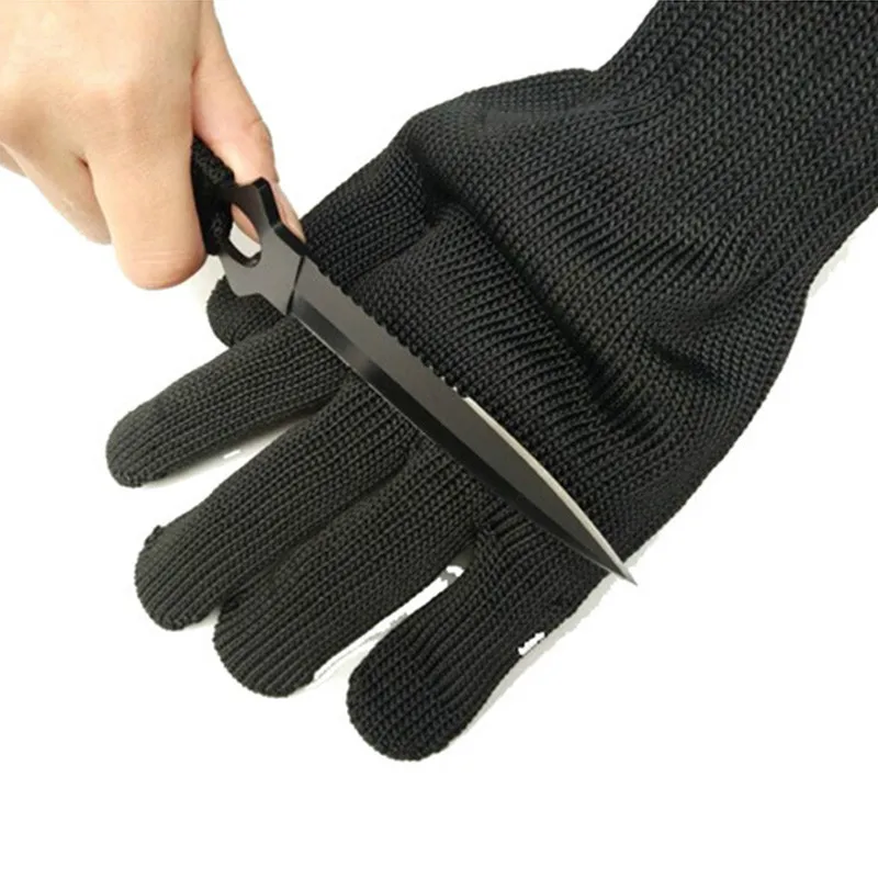 1/пара черные рабочие защитные перчатки устойчивые к порезам защитные перчатки из нержавеющей стали