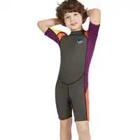 AILLOMA ดำน้ำ Wetsuit ครีมกันแดดเด็กชาย 2.5 มิลลิเมตรดำน้ำดูปะการังชุดว่ายน้ำเด็ก Neoprene สั้น Scuba Dive เสื้อชุด