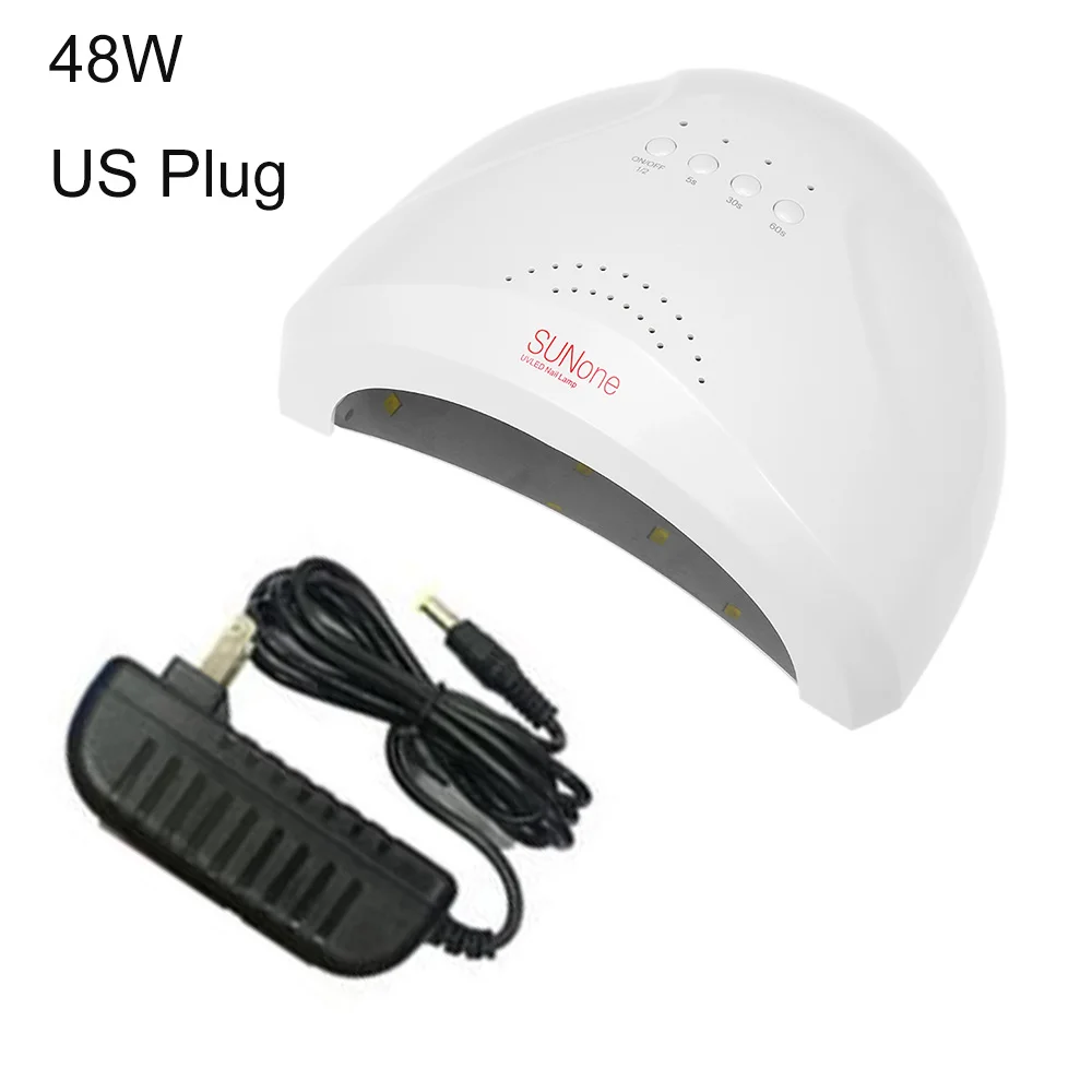US Plug Abody SUNone 48 Вт Светодиодный УФ-светильник для ногтей, Сушилка для ногтей и ногтей, гель для отверждения ногтей, белый светильник, нагреватель для ногтей, инструменты для дизайна ногтей - Цвет: US Plug