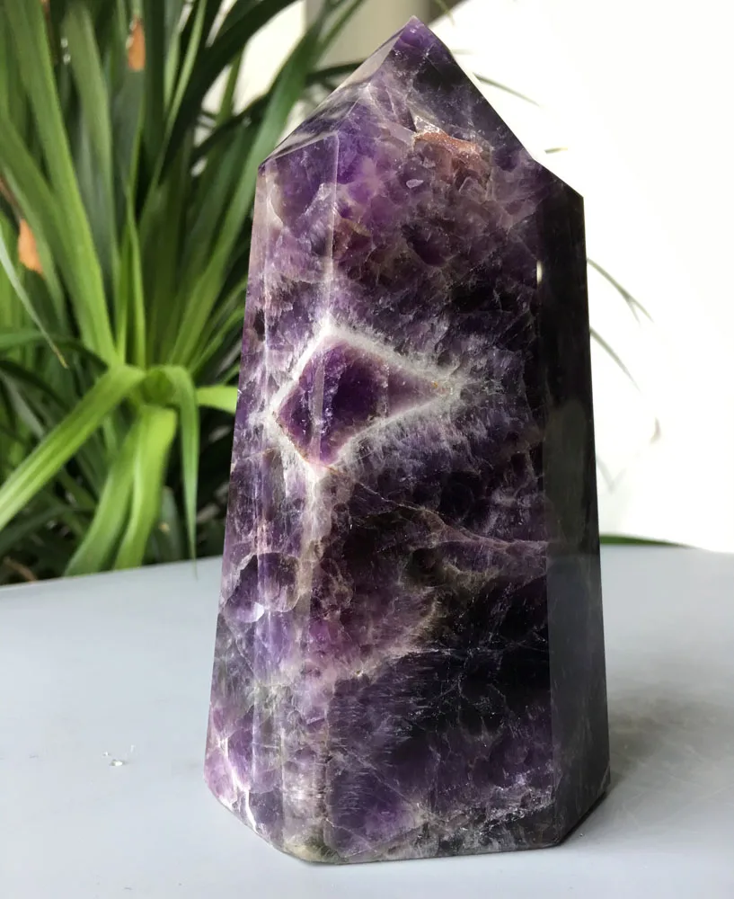 

949g NATURAL dream FLUORITE POINT purple healing fluorite wand for decoration