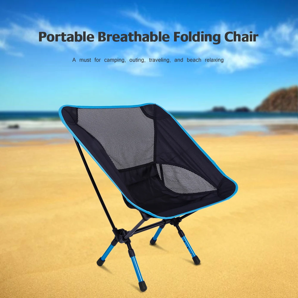 

Folding Portable Outdoor Fishing Chair Heightened Seat Oxford Fabric Telescopic Legs Lightweight Beach Chair Outdoor Furniture
