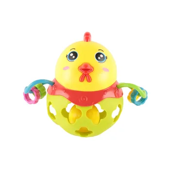 

Cute Cartoon Chicken Baby Soft Rattles Toys Handbell Shaking Jingle Infant Body Building Ball Kids Educational Musical Toy