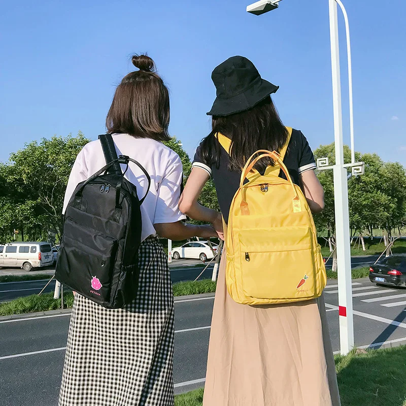 Menghuo 2018 New Preppy Style Fashion Embroidery Ladies Backpack Nylon High Quality Women School Shoulder Bag for Girls YouthIMG_0761