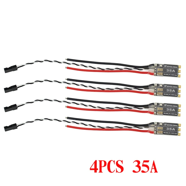 4Pcs Cyclone 35A/45A BLHeli_S ESC Supporting 2-6S Power Supply  For RC FPV Quadcopter Airplanes Drone