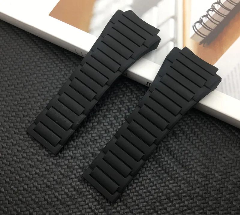 23x33mm Top quality brand watchband soft natural silicone rubber PU