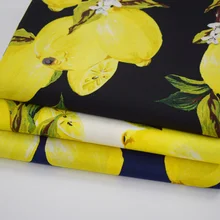 3 вида цветов лимон реактивной окраски Чистый хлопок ткань для платья tissu au метр telas por metros tecido tela DIY tissus потертый шик