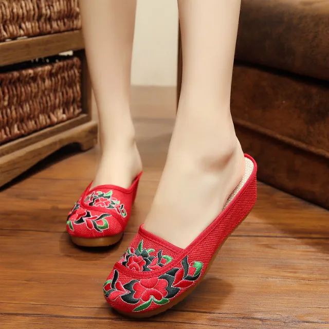 

2016 New Pattern Old Beijing Oxford Flange Nation Wind Embroidered Women's Within Increase Hemp Slipper Chinese Shoes
