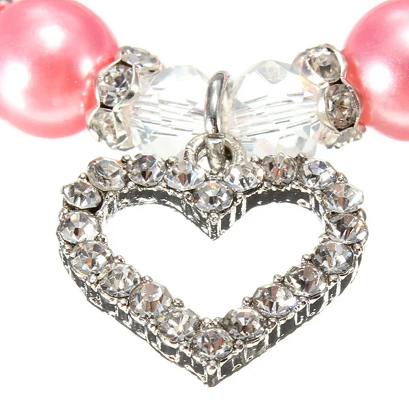 Cat Necklace Pet Cat Collar For Cats Collier Chat Dog Collar For Cats Pearl Collar Fashion Accessories Love Diamond Chihuahua