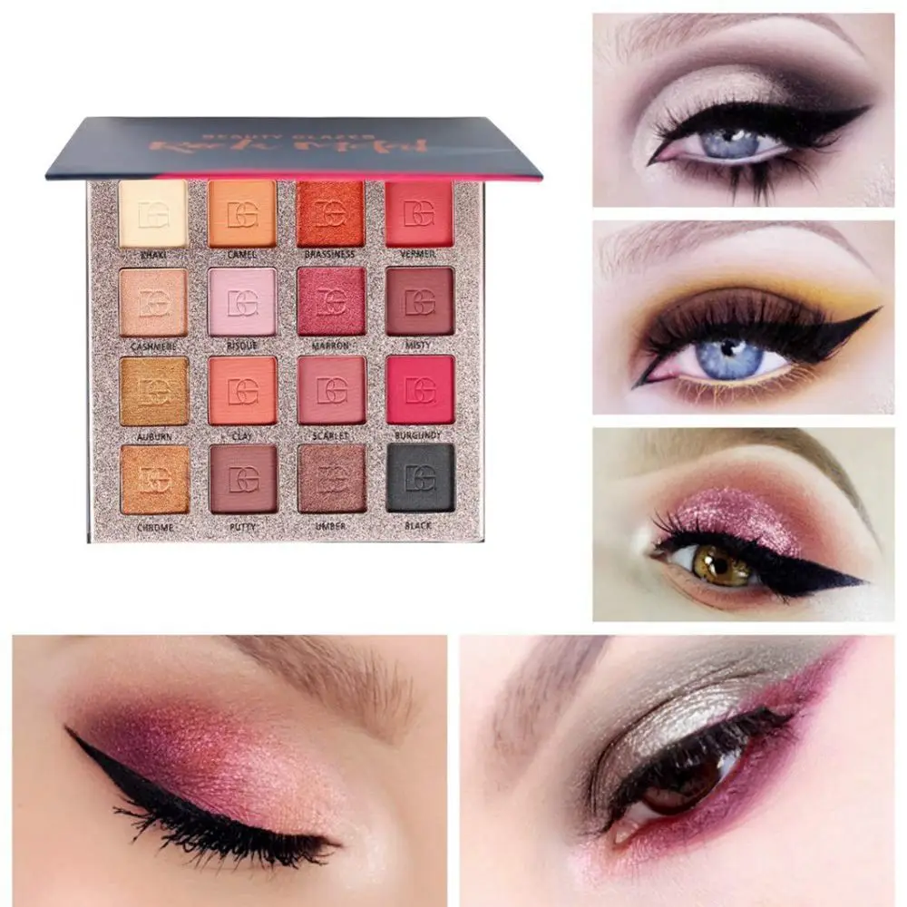 

Beauty Glazed Metallic Eyeshadow Palette Nude Shining Eyeshadow Palette Matt MakeUp Powder Waterproof LongLasting Cosmetics Set