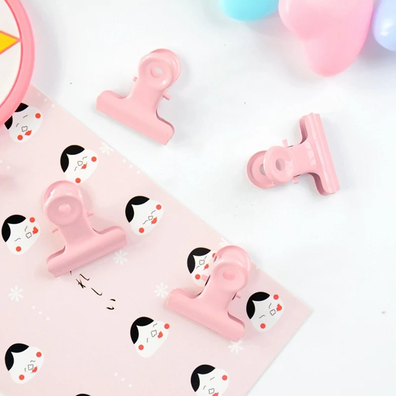 

1Pcs Cute Metal Binder Clips Folder Notes Letter Paper Clip Clamp School Office Binding Supplies Accessories