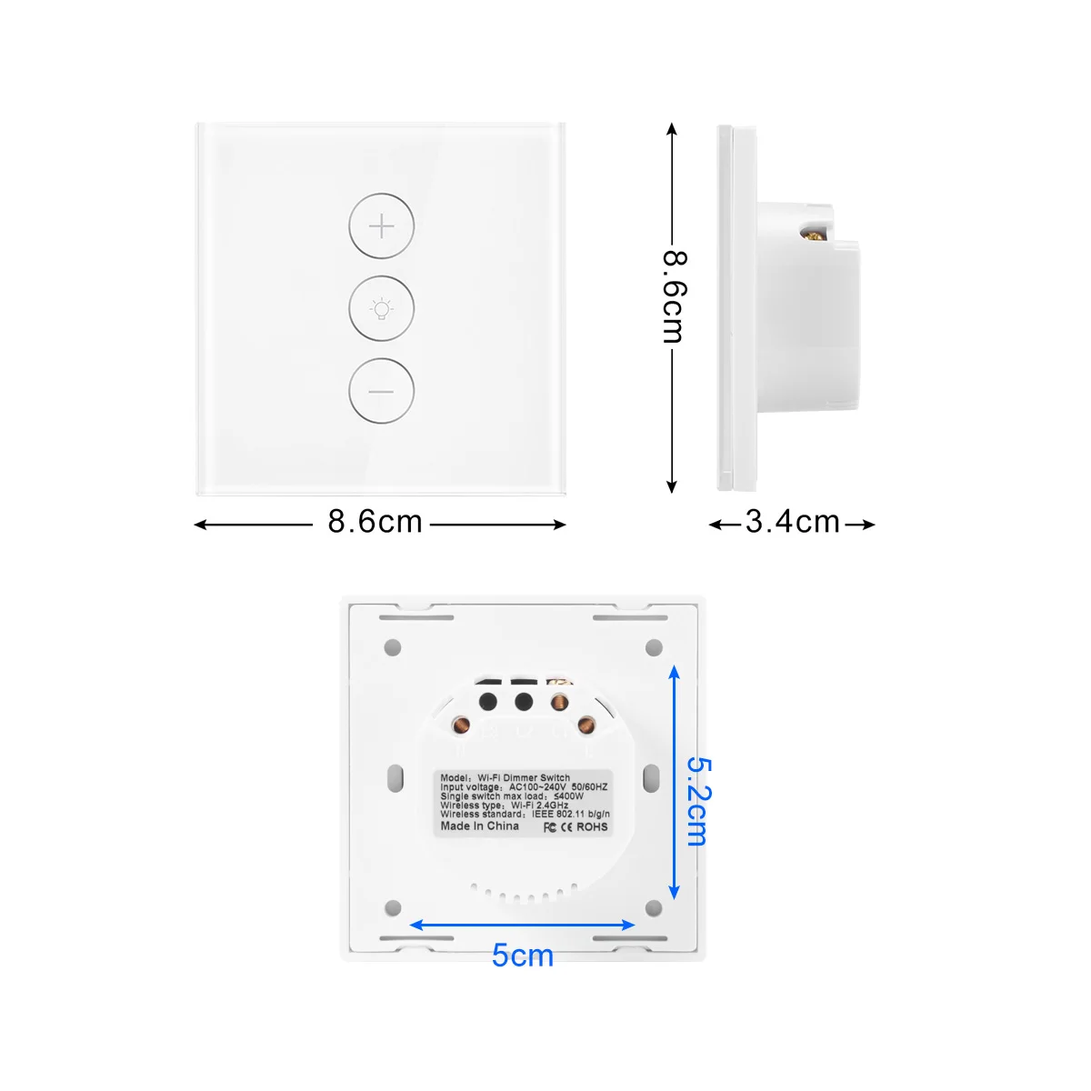 Умный переключатель WiFi сенсорный управление настенный выключатель света Плавная Диммер работа с телефоном приложение Amazon Alexa/Google Home/IFTTT