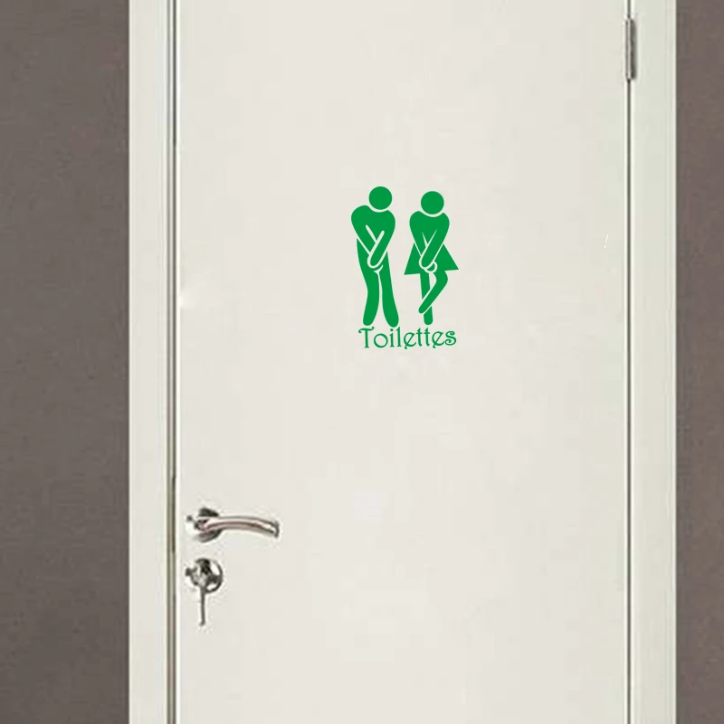 Kilaya наклейки Муро дверь wc знак туалетных принадлежностей украшения дома Wallpapaer